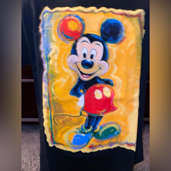Vintage 1997 Disney‎ Mickey Mouse Eric Robison Art Portrait T-Shirt Small Bold! - Picture 3 of 7